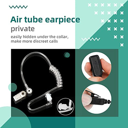 Retevis Walkie Talkie Earpiece with Mic, for RT22/RT21/RT68/H777/RT68H | VOX, Coil Tube, Compatible with Pxton, Baofeng BF-888S, Kenwood walkie talkies, Acoustic Tube Radio Earpiece(4 Pack)