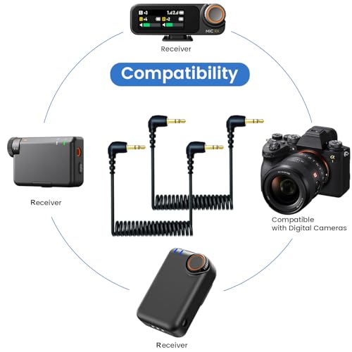 2-Pack 3.5mm Microphone Cable for DJI Mic Mini & Hollyland Lark Receivers