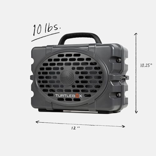 Turtlebox Original Gen 3 Outdoor Bluetooth Speaker, Waterproof, Gray - color: Gray/Black