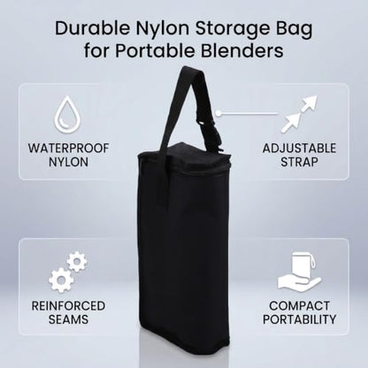 Portable Blender Storage Bag Black Folding Lightweight Small Blender Carrying Bag With Carrying Strap