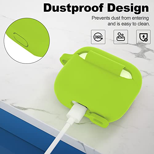 Compatible with AirPods 3 Case, Protective Silicone Cover for AirPods 3rd Generation Case 2021, Wireless Charging - Light Green - color: D-Light Green