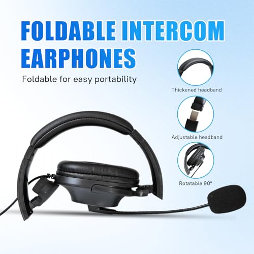 1 Wire Sl 300 Over Ear Sl7580e Headset Sl300 Headphone Sl3500e 1-pin Overhead One-Sided Earmuff Walkie Talkie Boom Mic Ear Piece Earpiece for Motorola sl300-u sl75500e tlk100 Radios