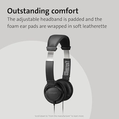 Kensington Hi-Fi 3.5mm Headphones with Mic & Volume Control Button (K33597WW) - style: Classic