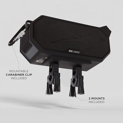 Altec Lansing Portable Bluetooth Speaker HYDRABOOM 2.0, 32W Output Power, 16Hr Playtime, Party Sync, Qi Wireless Charging, Everything-Proof, Voice Assistant Compatible - Black