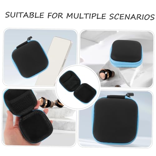 UKCOCO Portable Eva Earbuds Carrying Case with Zipper Durable Water Resistant Cord Organizer for Travel Essentials Compact Electronic Storage Bag for Earphones and Cables