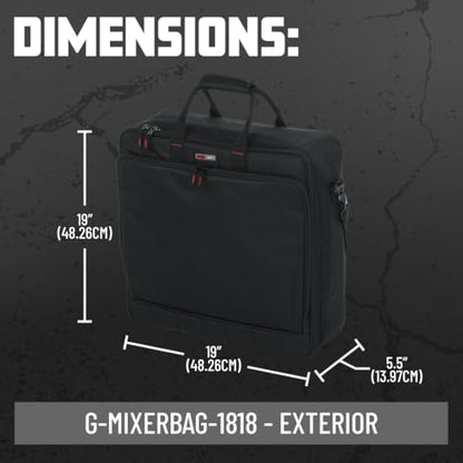 Gator Cases Padded Nylon Mixer/Gear Carry Bag with Removable Strap, 18" x 18" x 5.5" (G-MIXERBAG-1818) - size: 18"x 18"x 5.5", style: Medium Format