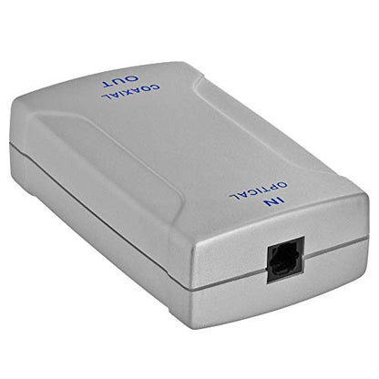Optical Toslink Jack to Coaxial RCA Jack Digital Audio Converter, Audio Converter for Cable Receivers - Silver - size: Toslink Jack(in) to RCA Jack(out)