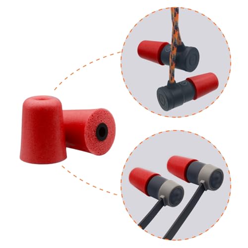 Klowcok Foam Replacement Ear Tips for Walker's, Westone, Shure, Plugfones | Earbuds Tips Compatible with Etymotic, Elgin, ISOtunes PRO Earbuds, IEM ear tips,Comfort Fit, 3Pairs (Assorted -S/M/L) Red