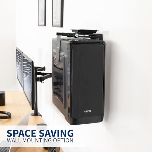 VIVO Under Desk and Wall Office PC Mount w/Swivel - size: Mid Towers
