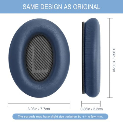 GEVO Premium Replacement Ear Pads for Bose QC35 & QC35ii -Twilight Blue | Fits QuietComfort 35 & 35ii / SoundLink 1&2 AE（Over-Ear）- Soft Protein Leather · Adaptive Memory Foam and Extra Durable - color: Twilight Blue