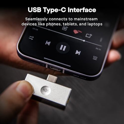 Linsoul Kiwi Ears Allegro Mini Portable IEM DAC, in Ear Monitor Amplifier, USB C to 3.5/4.4mm Output + ZiiGaat PELLEPOD Leather Earbud Case, Waterproof IEM Storage Box