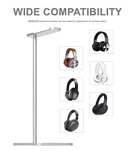 Headphone Stand for Desk, Aluminum Headset Stand (Silver) - color: Silver