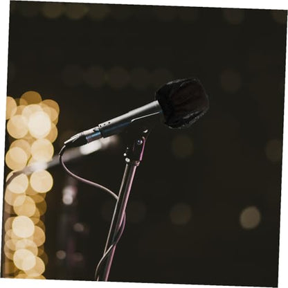 200 Pcs Disposable Microphone Protective Cover Dark Nonwoven - color: Black