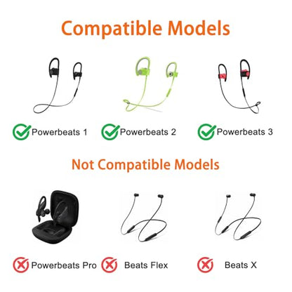 hopopwer Replacement Silicone Earbuds Tips for Powerbeats 3 Powerbeats 2, 4 Pairs Earbuds Silicone Ear Tips Set - Small, Medium, Large and Double Flange (Blue) - color: Blue without Pen