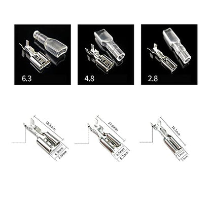 30pcs 2.8mm Spade Crimp Terminal,20cm 16AWG Female Electrical Insulated Terminals,Spade Quick Connectors with Insulating Sleeve (30packs) - size: 2.8mm Spade Terminal