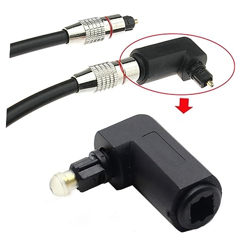 5pcs Optical Audio Cable Adapter Fiber Coupler Right Angle Female Adapter Audio Adaptor for Device Interface