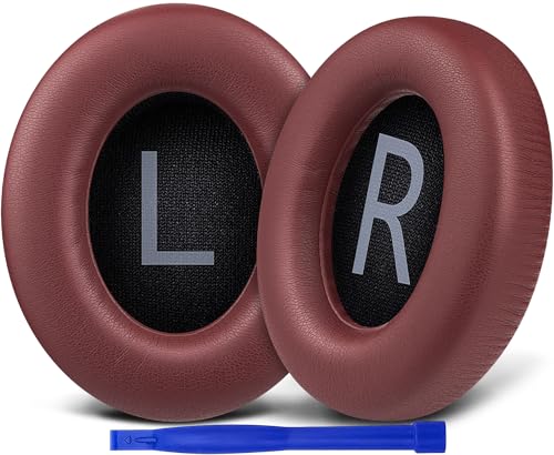 SOULWIT Replacement Earpads for Bose 700 (NC700) Wireless Headphones, Ear Pads Cushions with Softer Protein Leather, High-Density Noise Cancelling Foam, Added Thickness - Burgundy - color: Burgundy