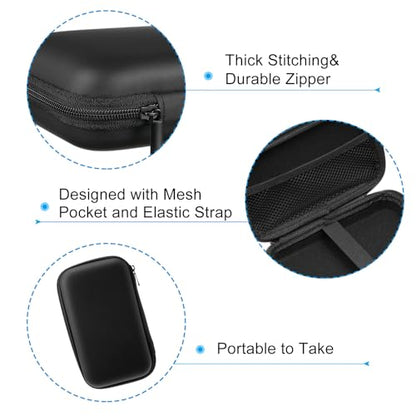 PATIKIL 6.69x3.54 Electronic Organizer Case, 1Pcs EVA Hard Waterproof Rectangle Travel Carrying Case with Zipper for Digital Multimeter, Camera, Charger Cord, Earphone, Black - size: 6.69x3.54"