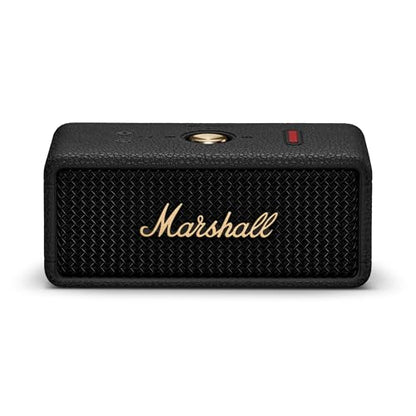 Marshall Emberton III Portable Bluetooth Speaker - Rugged Waterproof/Dust-Proof Design | Loud Stereo Sound, Deep Bass | Compact and Wireless for Travel and Outdoors - Black and Brass - color: Black & Brass
