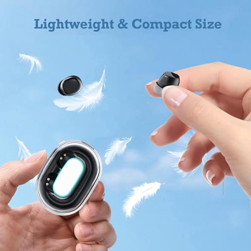 Xmenha Mini Invisible Small Bluetooth Earbuds Sleeping for Small Ears Low Profile Tiny Hidden Discreet Smallest Earbuds for Work Sleep Ear Buds Invisible Headphones Buds - color: Blue