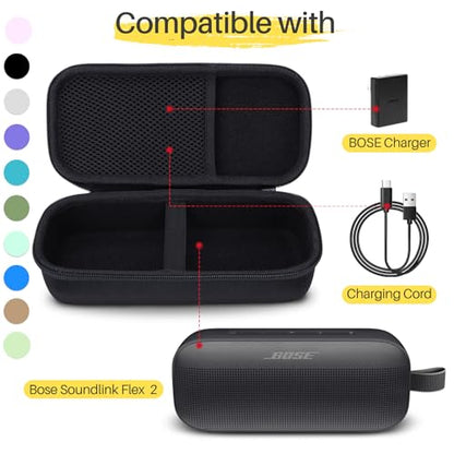 Lebakort Hard Case Compatible with Bose SoundLink Flex 2nd Gen/Bose SoundLink Flex Portable Speaker, Chilled Lilac Case - color: Chilled Lilac Case