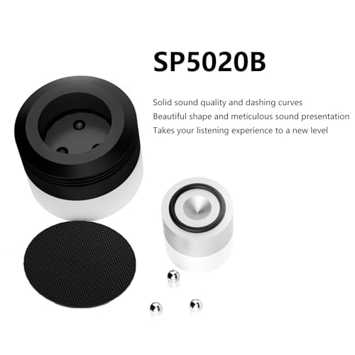 Preffair SP5020B 4Pcs HiFi Turntable Isolation Feet Speaker Foot Pads Amplifier Chassis Aluminum Isolation Feet Non-Slip Stand Feet Shock Absorber for DAC HiFi Amplifier (Stainless Steel Beads) - color: Stainless Steel Beads