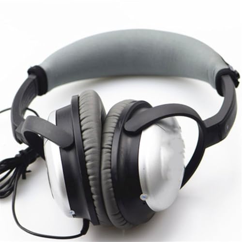 Headphones Headband Cover for QC15 QC2 QC35 QC25 Headset Headband Cushion Pads Bumper Cover Zipper Replacement (Gray) - color: gray