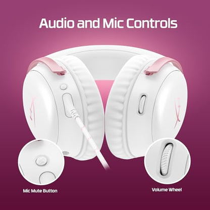 HyperX Cloud III – Wired Gaming Headset, PC, PS5, Xbox Series X|S, Angled 53mm Drivers, Memory Foam, Durable Frame, Ultra-Clear 10mm Mic, USB-C, USB-A, 3.5mm – Pink