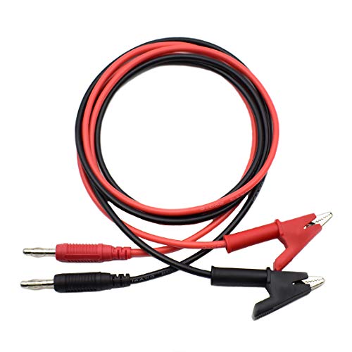 4mm Banana Plug to Alligator Clip Test Lead Set 14AWG Heavy Duty 6 Feet | 2Pcs Wire Cable Jumper Wires for Multimeter Oscilloscope Electrical Testing 20A - size: 6Ft
