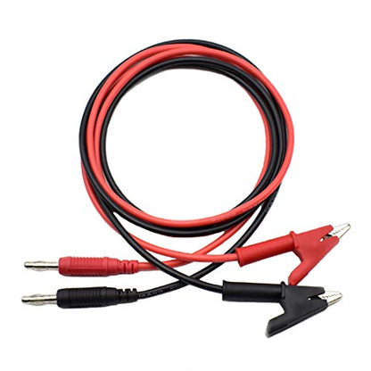 4mm Banana Plug to Alligator Clip Test Lead Set 14AWG Heavy Duty 6 Feet | 2Pcs Wire Cable Jumper Wires for Multimeter Oscilloscope Electrical Testing 20A - size: 6Ft