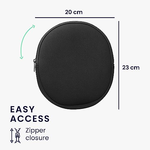 kwmobile Neoprene Headphone Case for H390 Cover – Over-Ear Headset Storage Pouch - Soft Travel Carry Bag Black - color: black