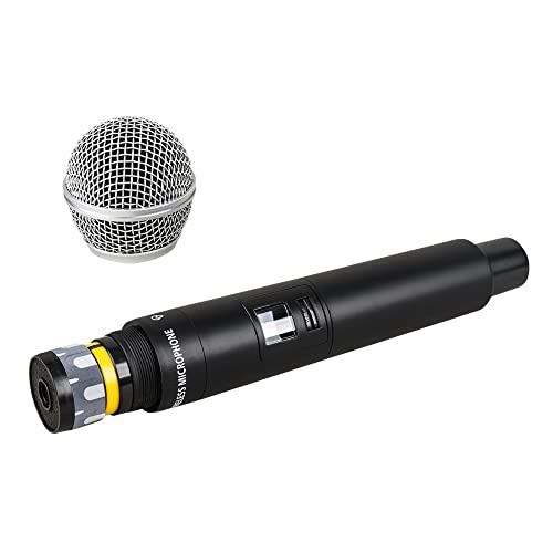 4 Channel Wireless Microphone System 4 Handheld Mic UHF Karaoke DJ Singing Meeting Party New Wedding Church Conference Speech 3 Years Free Warranty Fixed Frequency Long Range