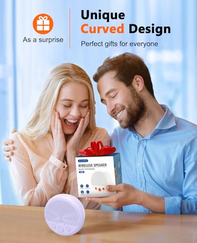 LENRUE Shower Speaker, Bluetooth Waterproof Speaker Wireless, Portable Speaker with Clear Loud Sound, Suction Cup, Lanyard, Ideas Gifts - color: Purple