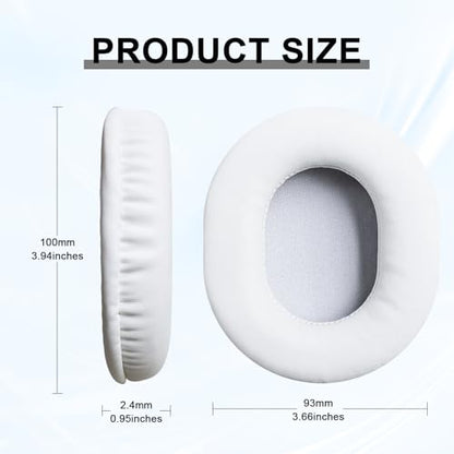 Replacement Ear Pads for Audio Technica ATH M50X M50XBT M50RD M40X M30X M20X MSR7 SX1 Monitor Headphones, Headset Ear Cushions, Headset Earpads, Ear Cups Cover (White) - color: White
