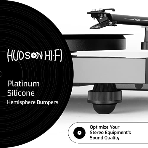 Speaker Isolation Pads – 8-Pack 0.75" Platinum Silicone Feet for Speakers, Subwoofers, Turntables – Non-Slip, Vibration Damping Pads with Adhesive – 20 Duro Anti-Vibration Mounts