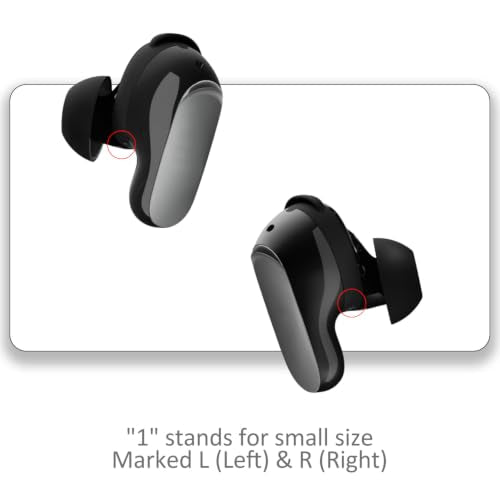 Aiivioll 6-Pack Ear Tips + Wings for Bose QuietComfort Ultra/II, Black