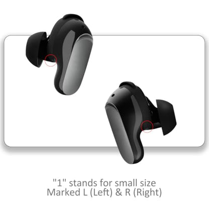 Aiivioll 6-Pack Ear Tips + Wings for Bose QuietComfort Ultra/II, Black