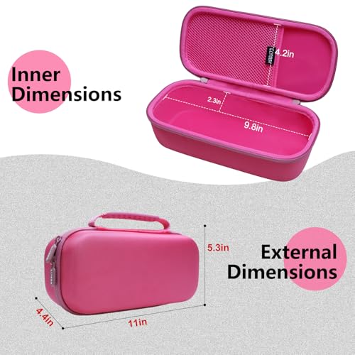 L LTGEM Speaker Case Compatible with JLab JBuds Party Portable Bluetooth Speaker, Office Travel Carrying Storage Bag - Pink(Case Only) - color: Pink
