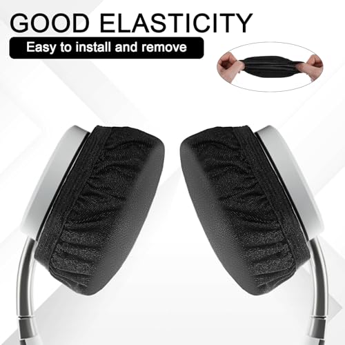 3Pairs Headphone Ear Covers, Sweat Mesh Headphone Cover for Ears, Washable Headphones Earpads, Stretchable Headphones Ear Cover Replacement for Gym Libraries Studying Gaming Aviation Racing