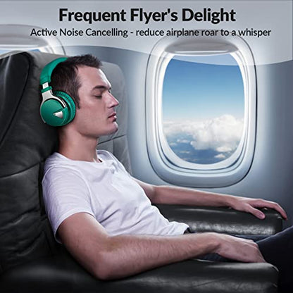 Million Sold 10 Years Classic E7 Active Noise Cancelling Headphones with Upgraded Noise Cancellation, Bluetooth Headphones Wireless with HD Sound Vivid Deep Bass, for Home Office Travel Gift Pcs - color: Green, style: E7 Wireless Active Noise Cancelling H