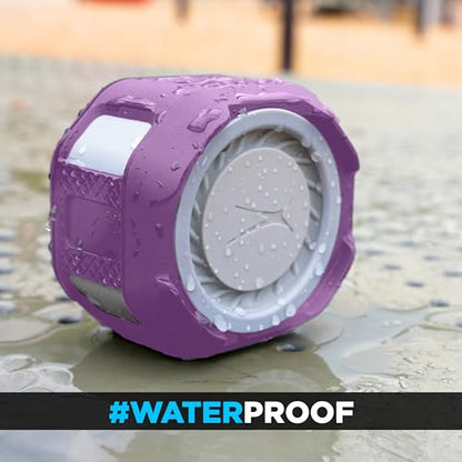 Altec Lansing HYDRATREK Magnetic Bluetooth Speaker, Waterproof IP67, Portable Speaker, True Wireless Pairing, USB-C Quick Charge, 3.7V 400mAh Battery, Voice Assistant, Perfect for Any Adventure - color: Purple/White