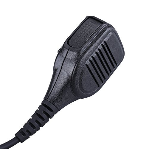 Waterproof IP55 Shoulder Mic Handheld Speaker Compatible with 2Pin Motorola | External 3.5mm Earpiece Jack, 2.5mm/3.5mm 2-Pin for Motorola Two-Way Radios
