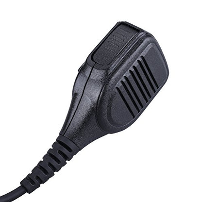 Waterproof IP55 Shoulder Mic Handheld Speaker Compatible with 2Pin Motorola | External 3.5mm Earpiece Jack, 2.5mm/3.5mm 2-Pin for Motorola Two-Way Radios