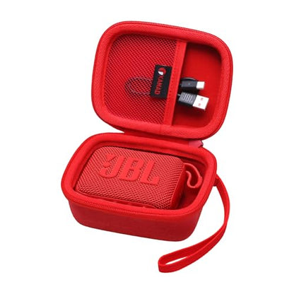 XANAD Hard Case Compatible with JBL Go 4 / GO 5 / Go 3 Ultra Speaker, Red - color: Red