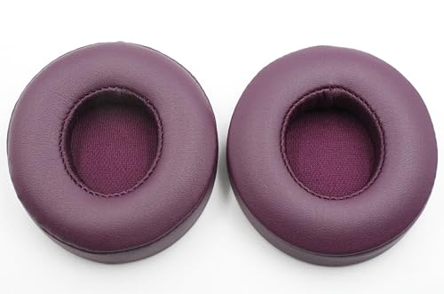 Solo3 Xinyuekj Ear Pads Replacement,Compatible with Beats by Dre Solo 3/Solo 2 Wired/Wireless A1796/B0534 Headphones,Ear Pads Cushions with Upgrade Memory Foam & High Protein Leather(POP Magenta) - color: Purple