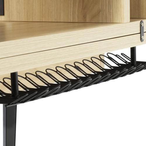 Gator Frameworks Elite Series Studio Desk Workstation with (8U) Adjustable Rack Shelves and Sliding Keyboard Tray; Natural Maple Finish (GFW-ELITEDESK-MPL) - color: Natural Maple, style: Main Desk