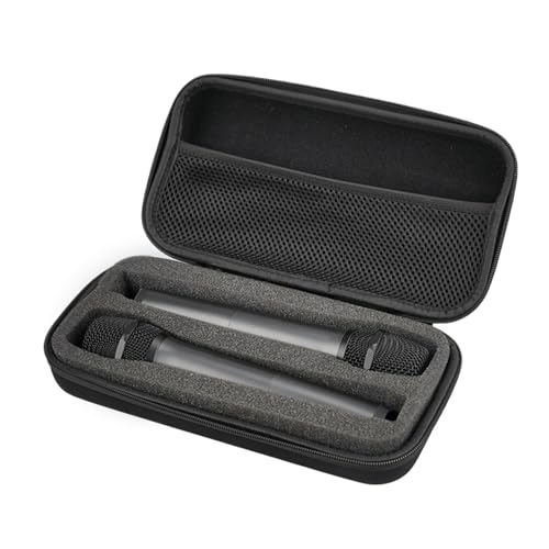Shockproof & EVA Hard Shells Lightweight Storage Case Microphone Storage Box EVA Construction Mic Holder Sponge Padded Case