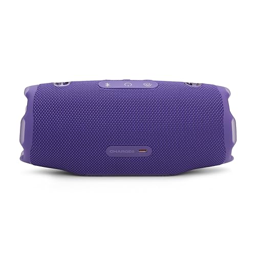 JBL Charge 6 - Portable Waterproof & Drop-Proof Bluetooth Speaker, Bold JBL Pro Sound with AI Boost, 28Hrs of Playtime, Built-in Powerbank & Comes with a Sturdy/Removable Carrying Strap (Purple) - color: Purple