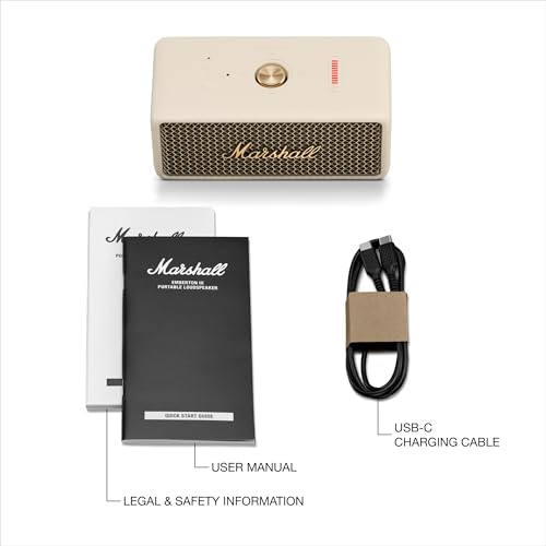 Marshall Emberton III Portable Bluetooth Speaker - Rugged Waterproof/Dust-Proof Design | Loud Stereo Sound, Deep Bass | Compact and Wireless for Travel and Outdoors - Cream - color: Cream
