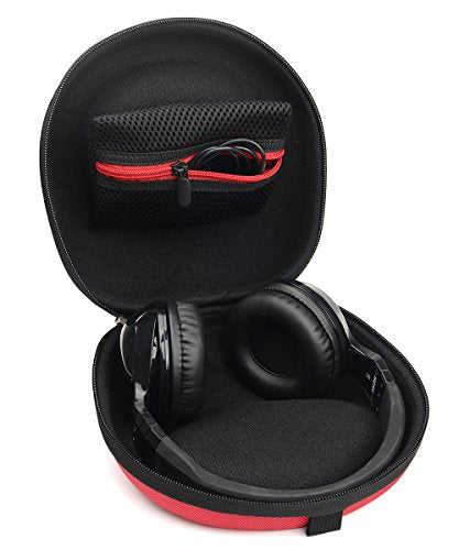 Headphone Case for Beats EP, Studio3, Jabra Move, Skullcandy Hesh3, Hesh 2, Hesh 2 Wireless, Grind, Crusher, Uproar, Raycon Everyday Wireless Bluetooth Over Ear Headphones - color: Red